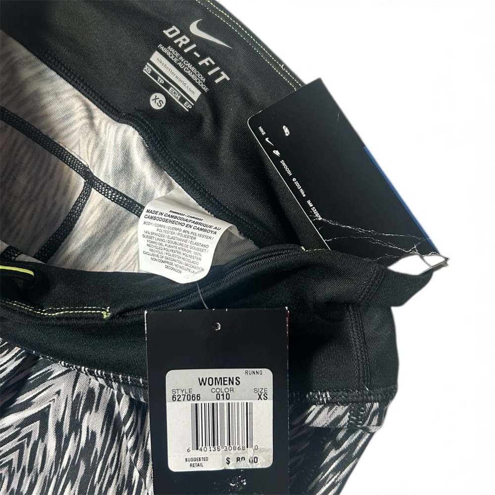 Nike Dri-fit Women's XS Epic Run Crops Printed Tight Cropped Pants Capris Tights - Picture 6 of 6